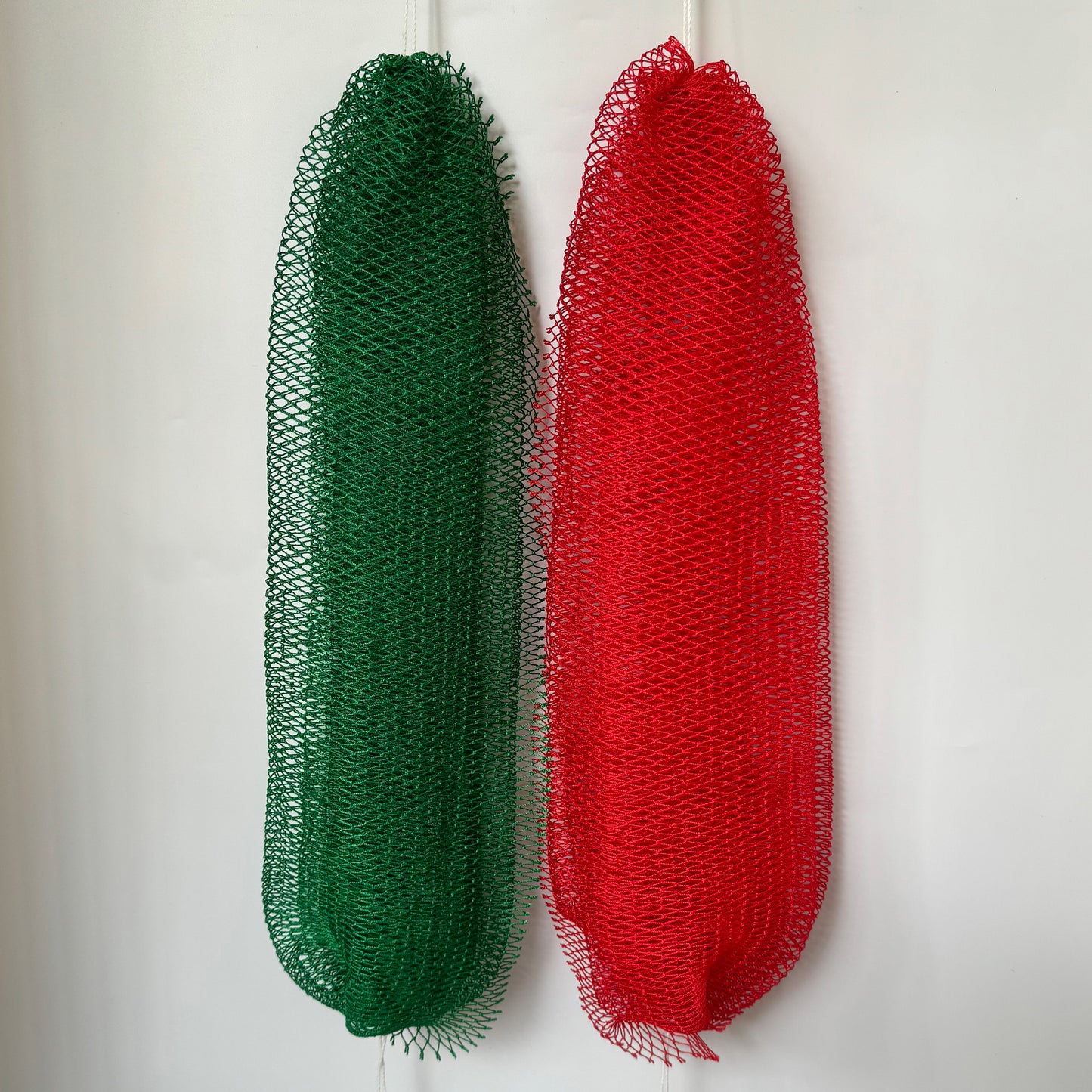 African Exfoliating Net Sponge Xmas Red + Green