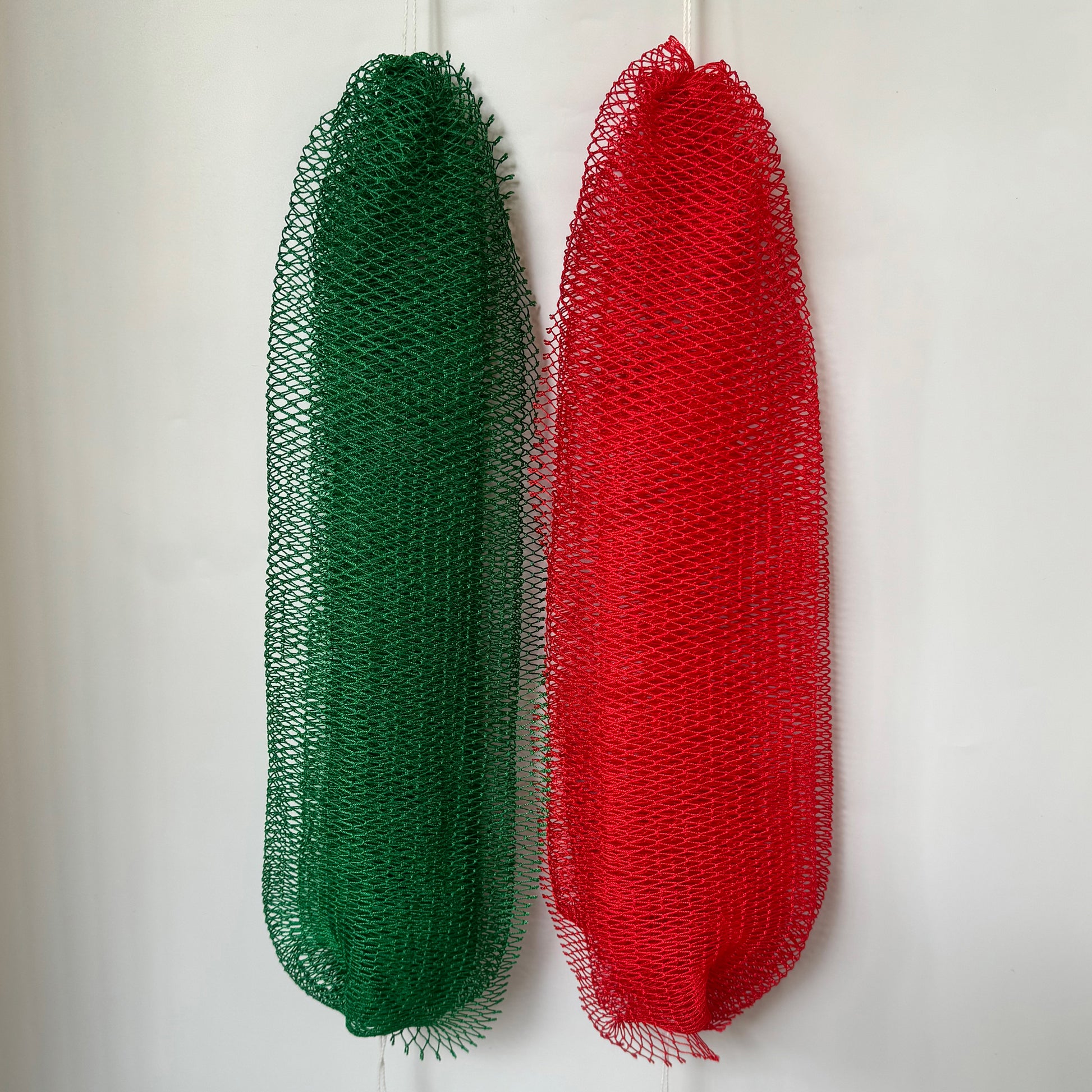 African Exfoliating Net Sponge Xmas Red + Green