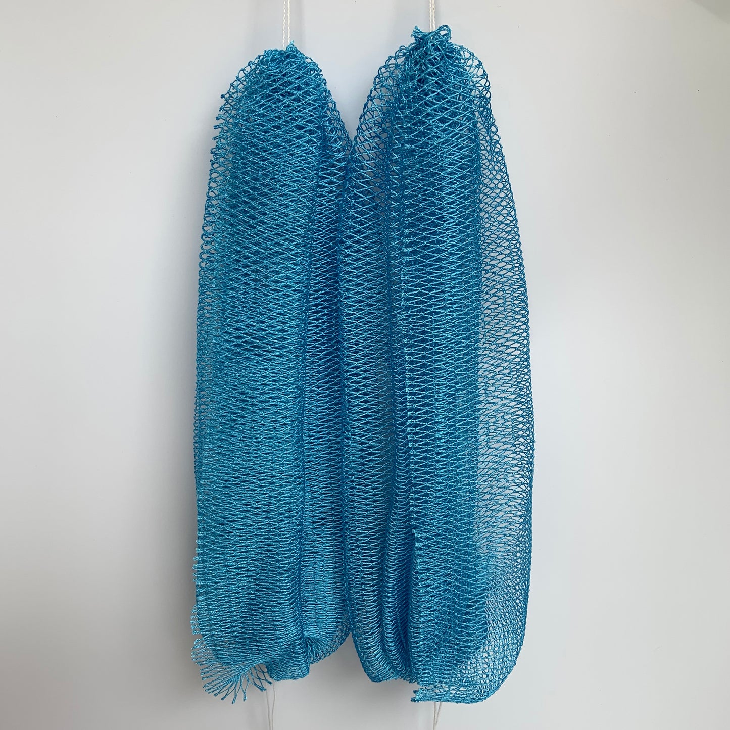 2 PCS Authentic African Exfoliating Net Bath Sponge, Baby Blue