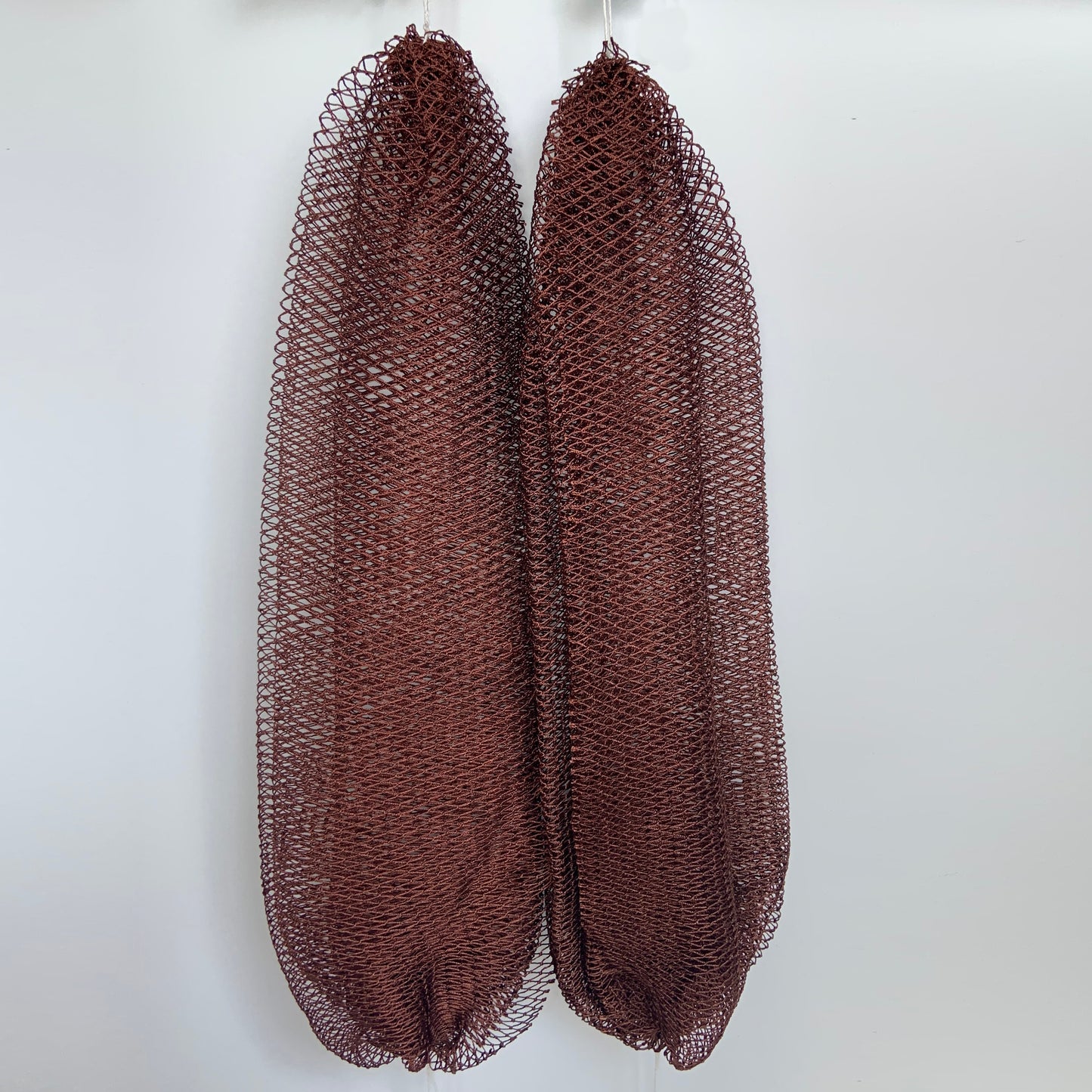 2 PCS Authentic African Exfoliating Net Bath Sponge, Brown