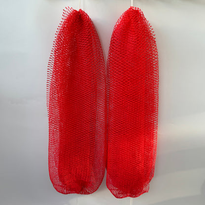 2 PCS Authentic African Exfoliating Net Bath Sponge, Coral Red