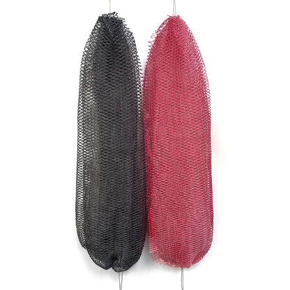 African Exfoliating Net Sponge Gray + Rose Pink