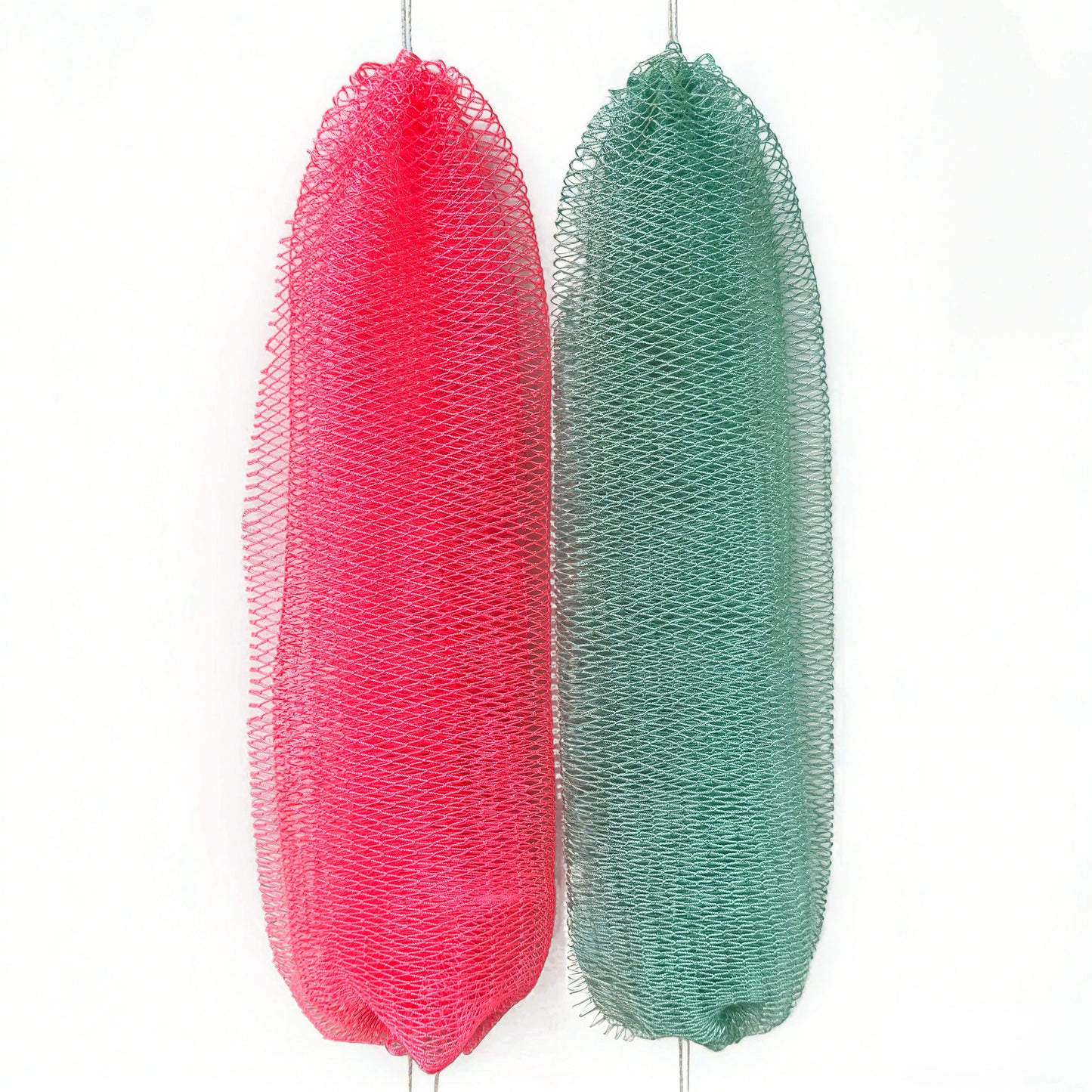 African Exfoliating Net Sponge Pink + Seafoam