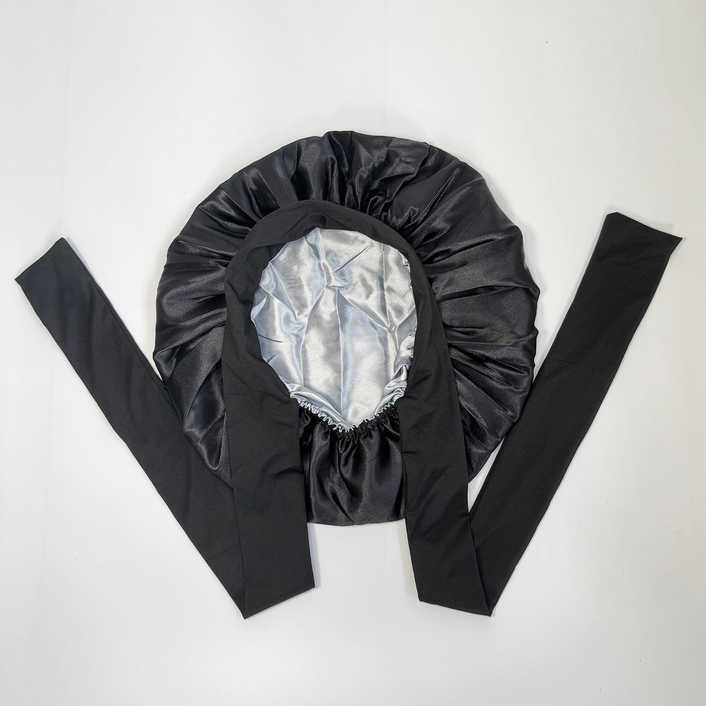 Satin Bonnet + African Exfoliating Net Sponge Set, Sleep Cap Hair Care Bonnet for Curly Hair